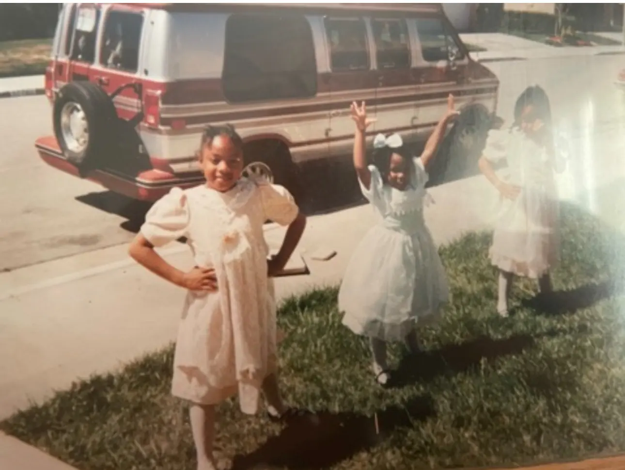 The founder as a child with family in front of the family RV